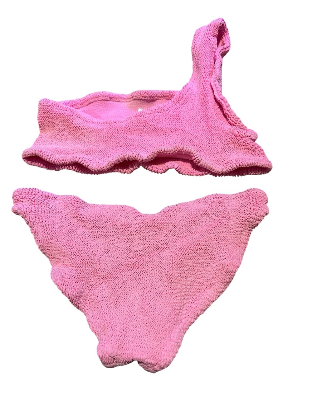 Hunza G Pink One-Shoulder Ribbed Bikini Set - Picture 8 of 8